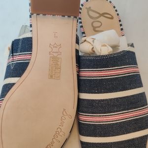 Sam Edelman Blue, Red,&White Striped Sandals (NWT)